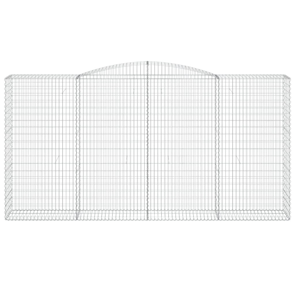 buede gabionkurve 4 stk. 400x50x200/220 cm galvaniseret jern