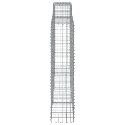 buede gabionkurve 4 stk. 400x50x200/220 cm galvaniseret jern