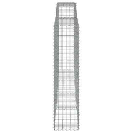 buede gabionkurve 6 stk. 400x50x200/220 cm galvaniseret jern