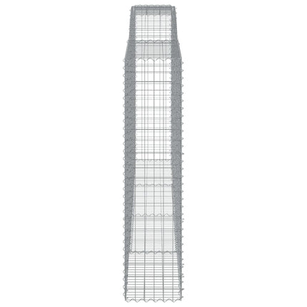 buede gabionkurve 7 stk. 400x50x200/220 cm galvaniseret jern