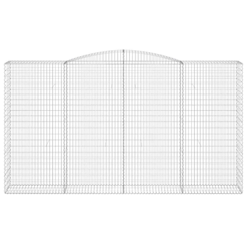 buede gabionkurve 9 stk. 400x50x220/240 cm galvaniseret jern