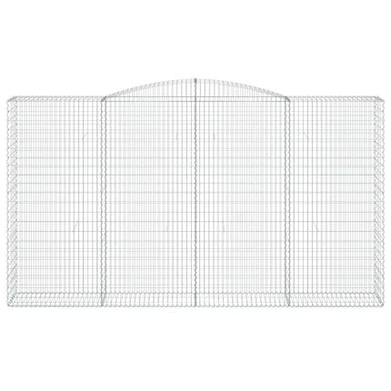 buede gabionkurve 15 stk. 400x50x220/240 cm galvaniseret jern