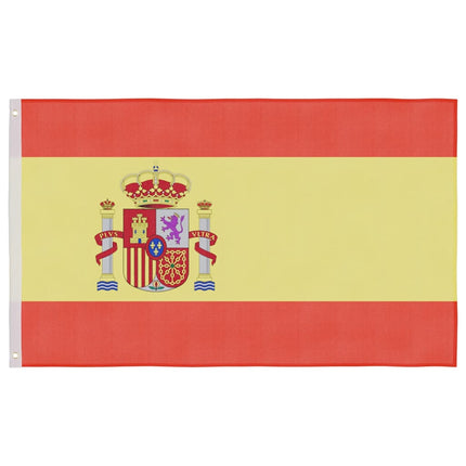 Spanien flag og flagstang 5,5 m aluminium