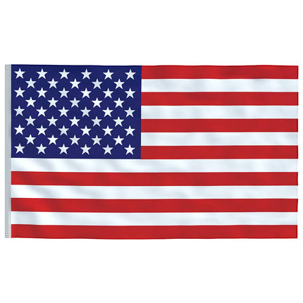 USA flag og flagstang 5,5 m aluminium