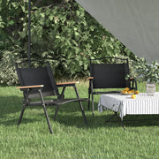 campingstole 2 stk. 54x43x59 cm oxfordstof sort