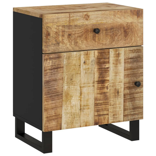 sengebord 50x33x60 cm massivt mangotræ og konstrueret træ
