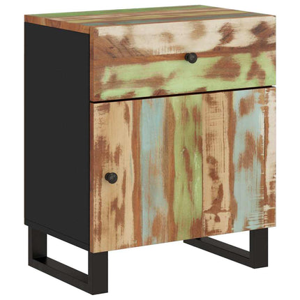 sengebord 50x33x60 cm massivt genbrugstræ og konstrueret træ