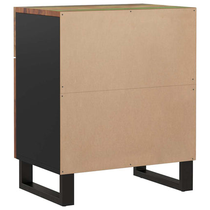 sengebord 50x33x60 cm massivt genbrugstræ og konstrueret træ