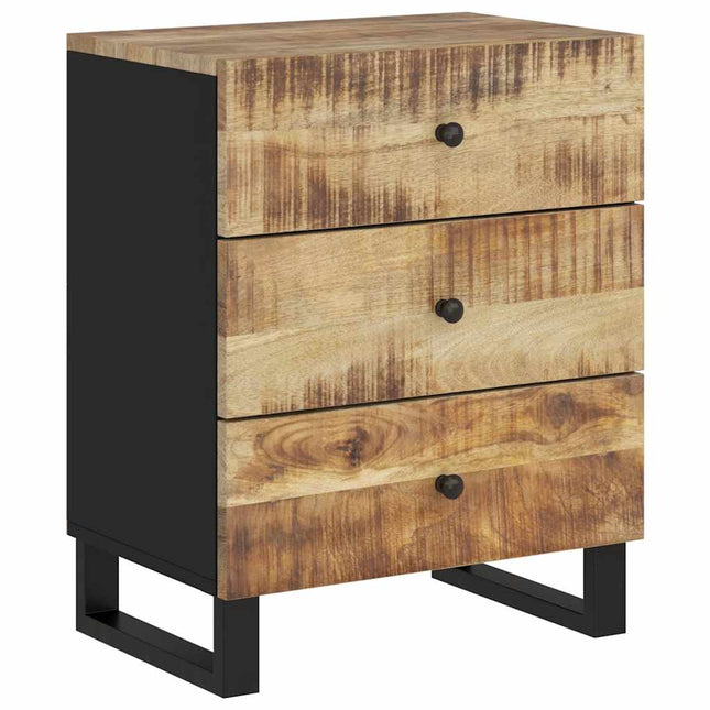 sengebord 50x33x62 cm massivt mangotræ og konstrueret træ