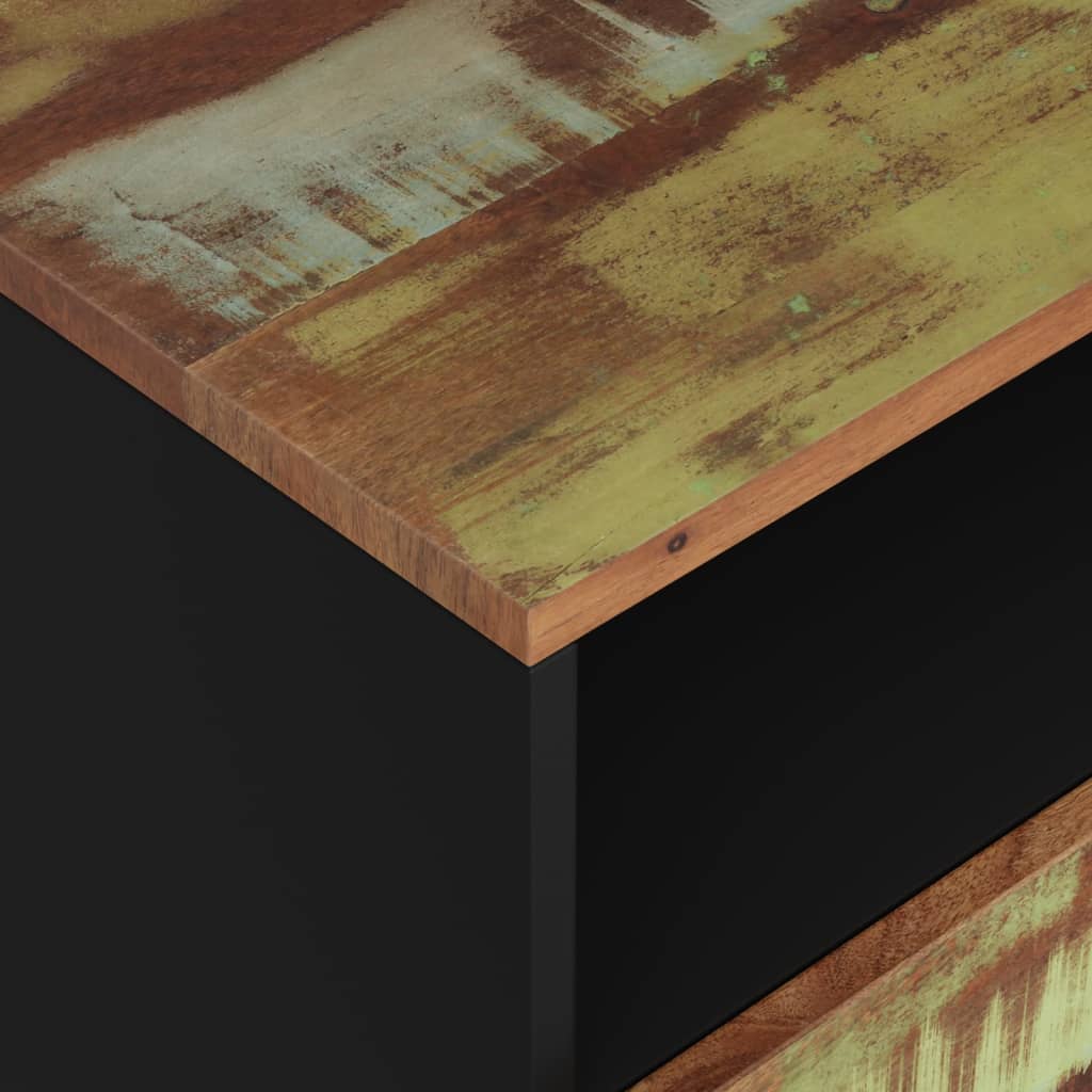 sengebord 50x33x62 cm massivt genbrugstræ og konstrueret træ