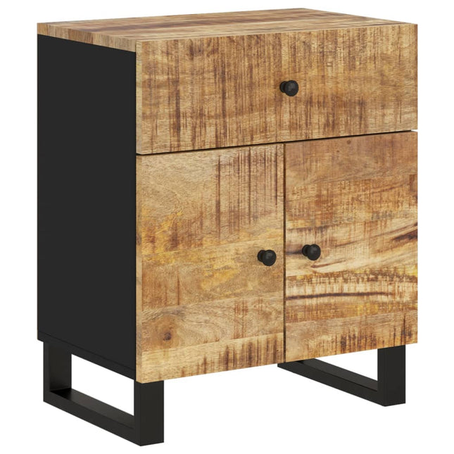 sengebord 50x33x60 cm massivt mangotræ og konstrueret træ