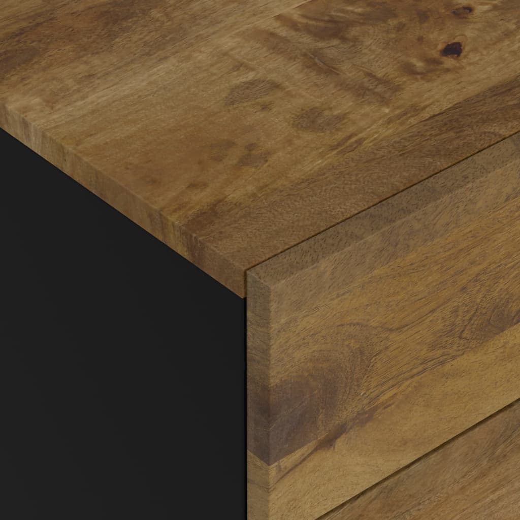 sengebord 50x33x60 cm massivt mangotræ og konstrueret træ