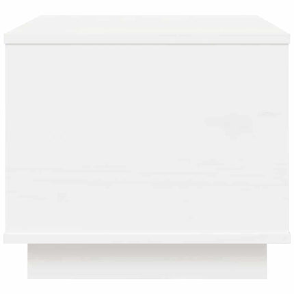 sofabord 40x50x35 cm massivt fyrretræ hvid