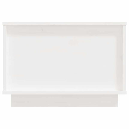 sofabord 40x50x35 cm massivt fyrretræ hvid