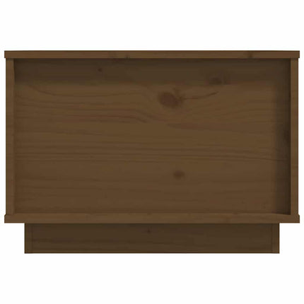 sofabord 40x50x35 cm massivt fyrretræ gyldenbrun