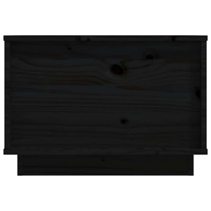 sofabord 40x50x35 cm massivt fyrretræ sort