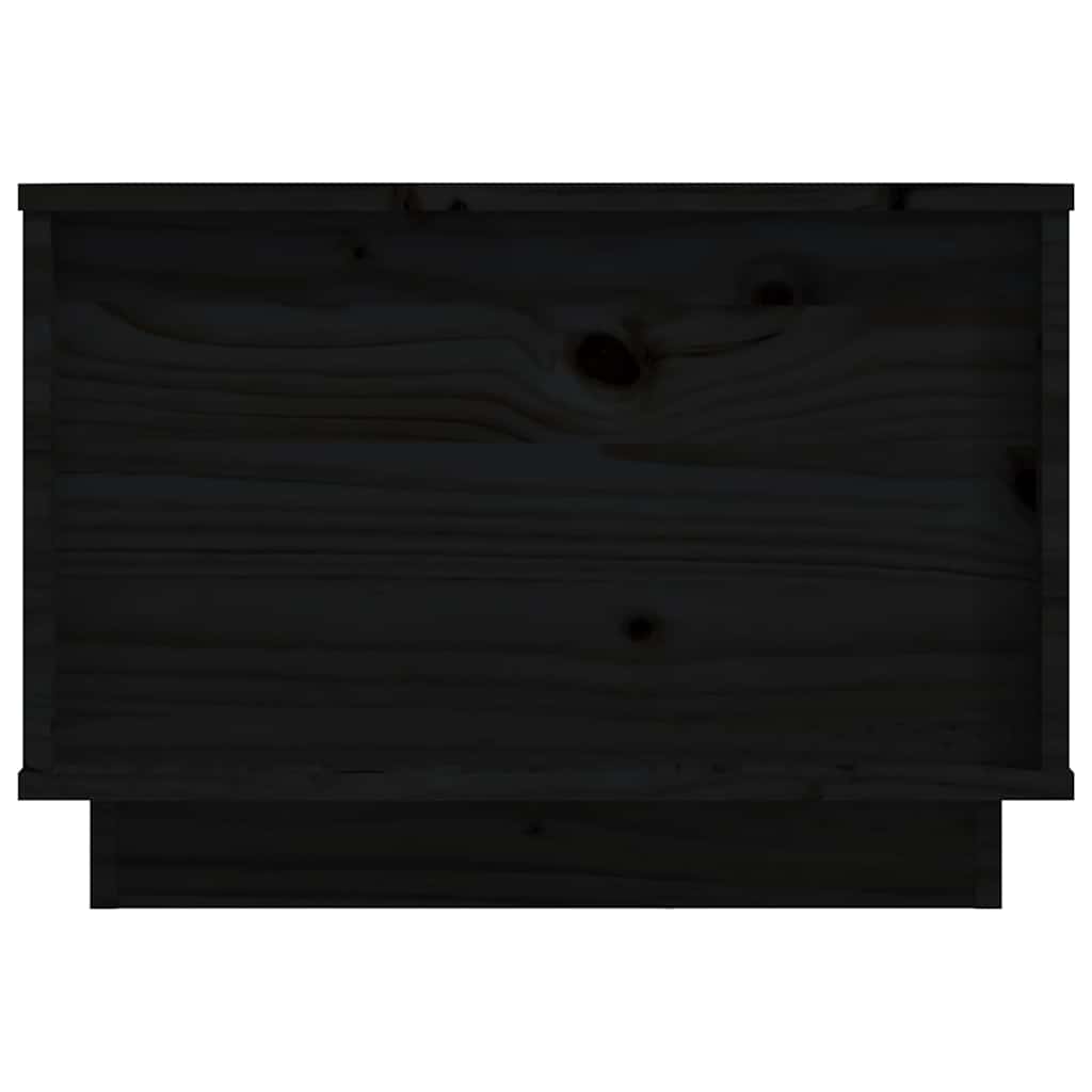 sofabord 40x50x35 cm massivt fyrretræ sort