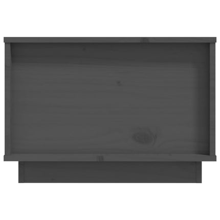 sofabord 60x50x35 cm massivt fyrretræ grå