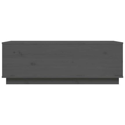 sofabord 100x50x35 cm massivt fyrretræ grå