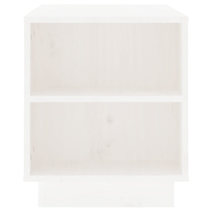 tv-bord 110x35x40,5 cm massivt fyrretræ hvid