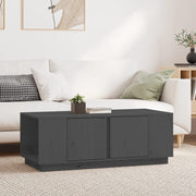 sofabord 110x50x40 cm massivt fyrretræ grå