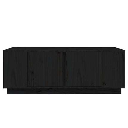sofabord 110x50x40 cm massivt fyrretræ sort