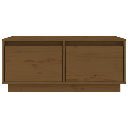 sofabord 80x50x35 cm massivt fyrretræ gyldenbrun