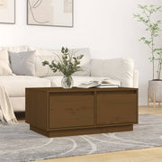 sofabord 80x50x35 cm massivt fyrretræ gyldenbrun