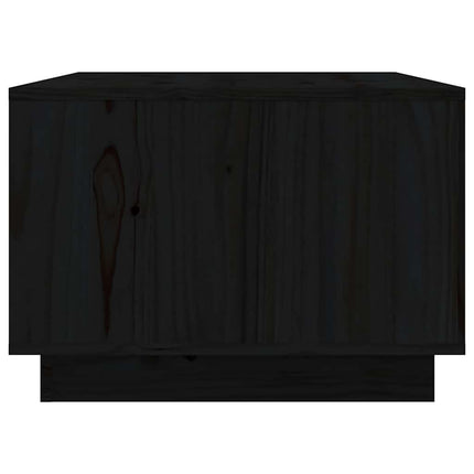 sofabord 80x50x35 cm massivt fyrretræ sort