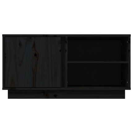 tv-bord 80x35x40,5 cm massivt fyrretræ sort