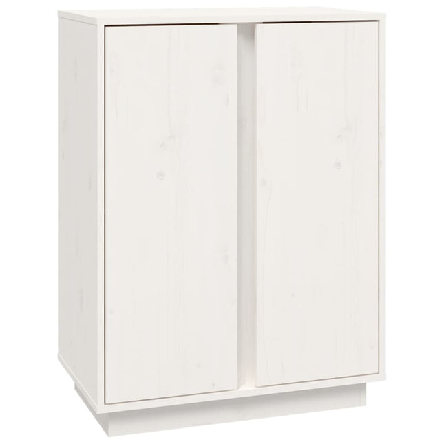skænk 60x35x80 cm massivt fyrretræ hvid