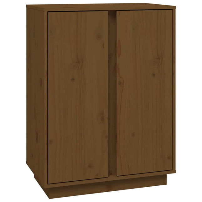 skænk 60x35x80 cm massivt fyrretræ gyldenbrun