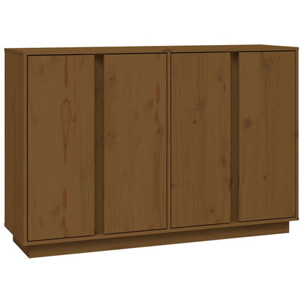 skænk 120x35x80 cm massivt fyrretræ gyldenbrun