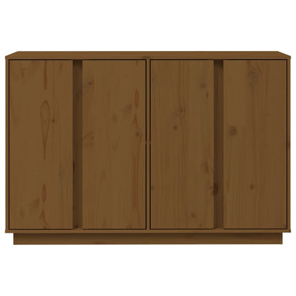 skænk 120x35x80 cm massivt fyrretræ gyldenbrun