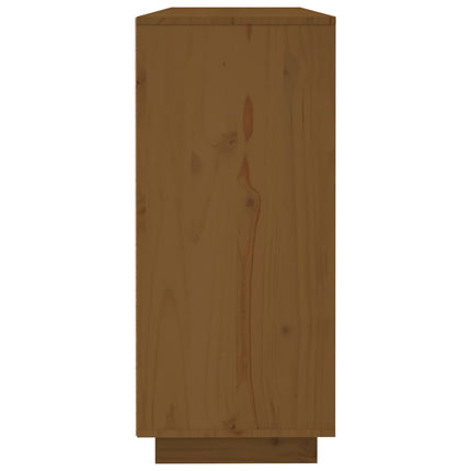 skænk 120x35x80 cm massivt fyrretræ gyldenbrun