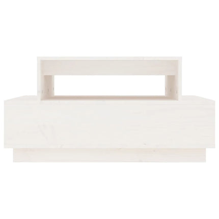 sofabord 80x55x40,5 cm massivt fyrretræ hvid