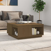 sofabord 80x81x36,5 cm massivt fyrretræ gyldenbrun