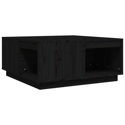 sofabord 80x81x36,5 cm massivt fyrretræ sort