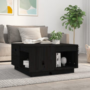 sofabord 60x61x32,5 cm massivt fyrretræ sort