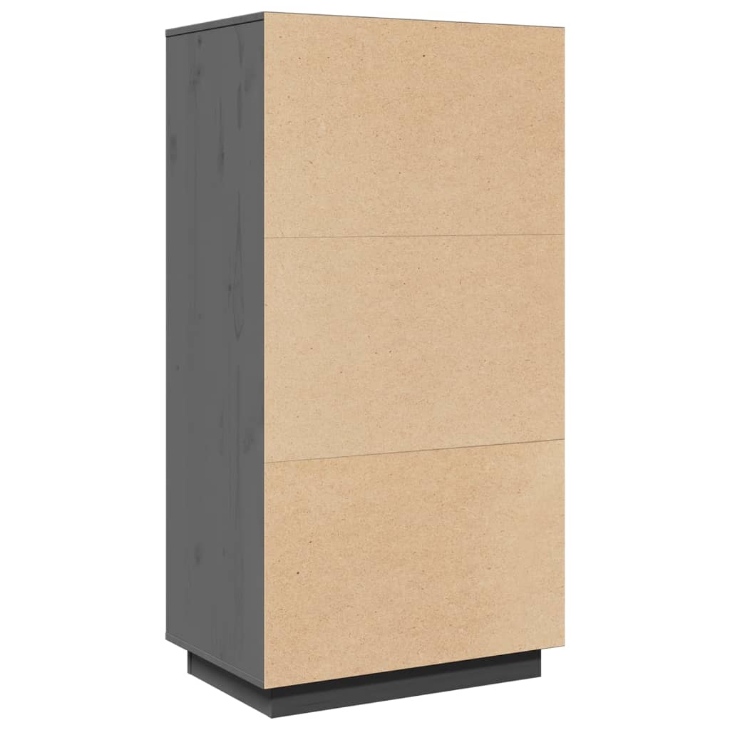 højskab 60x40x116,5 cm massivt fyrretræ grå