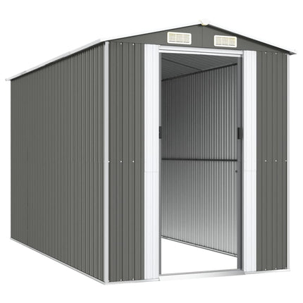 haveskur 192x357x223 cm galvaniseret stål lysegrå