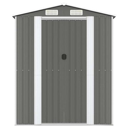 haveskur 192x440x223 cm galvaniseret stål lysegrå