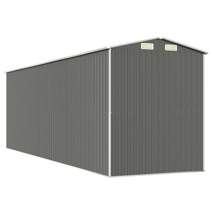 haveskur 192x606x223 cm galvaniseret stål lysegrå
