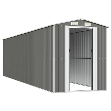 haveskur 192x772x223 cm galvaniseret stål lysegrå