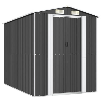 haveskur 192x274x223 cm galvaniseret stål antracitgrå