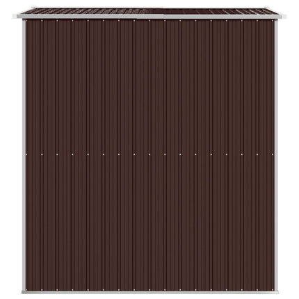 haveskur 192x191x223 cm galvaniseret stål mørkebrun