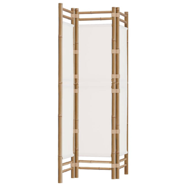 3-panels rumdeler 120 cm foldbar bambus og kanvas