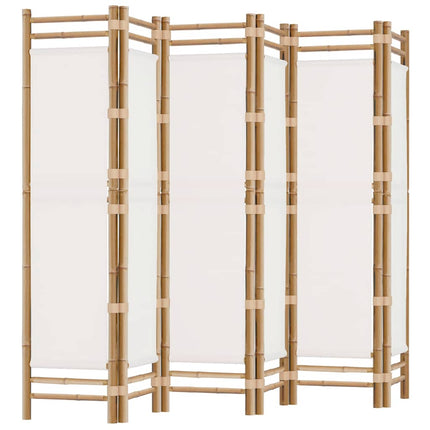 6-panels rumdeler 240 cm foldbar bambus og kanvas