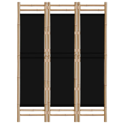 3-panels rumdeler 120 cm foldbar bambus og kanvas
