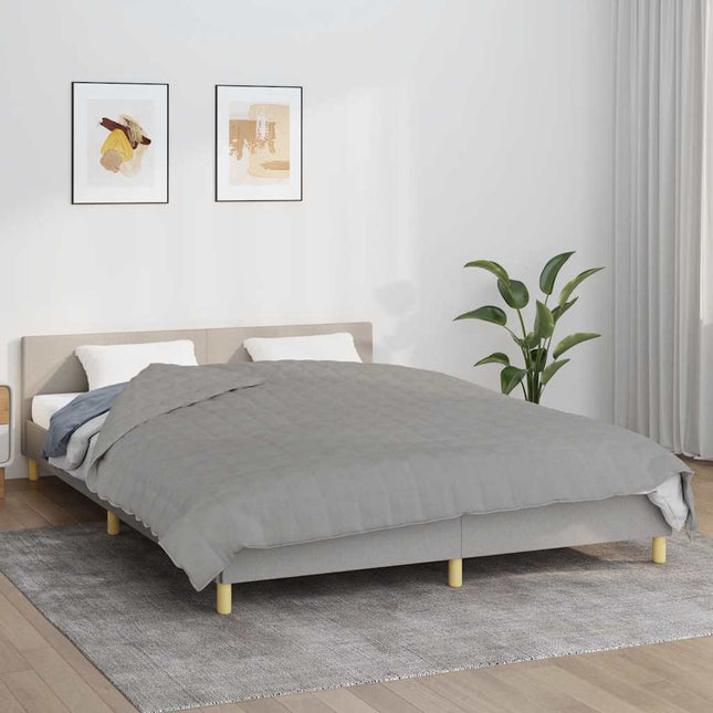 tyngdetæppe 200x200 cm 9 kg stof grå